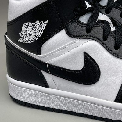 NIKE AIR JORDAN 1 Mid Panda Shoe Women's Sz 8.5 Black / White