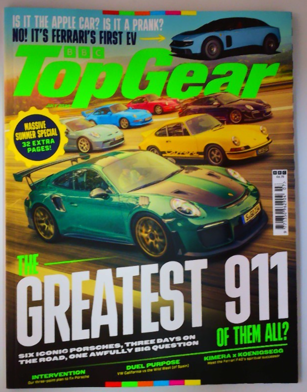 BBC Top Gear magazine July 2026 The Greatest Porsche 911 of them all +Ferrari EV