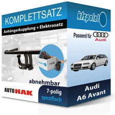 Für Audi A6 Avant 97- AUTO HAK Anhängerkupplung abnehmbar + 7polig E-Satz neu