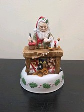 VtG Enesco Christmas Santa Claus Shoppe Musical Cantique De Noel 1985 Working