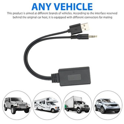 Bluetooth Audio Adapter Auto Aux 3.5mm KFZ USB Empfänger Kabel für Speaker Musik