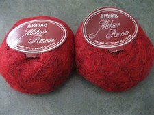 Patons: Mohair Amour : Mohair Mixed : 100grams: Burgundy/Black : Unused :