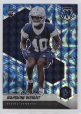 2021 Panini Mosaic Rookies Reactive Blue Mosaic Prizm Nahshon Wright #349 u8h