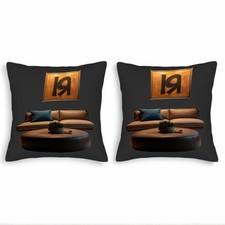 Set of 2 18x18in Throw Pillow Covers - Modern Geometric Pattern Design