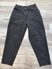 Vintage Gitano High Waist Mom Black Jeans Women  s 14 Petite 90s Cotton
