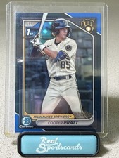 2024 Bowman - Chrome Prospects Cooper Pratt #BCP-137 True Blue Refractor /150