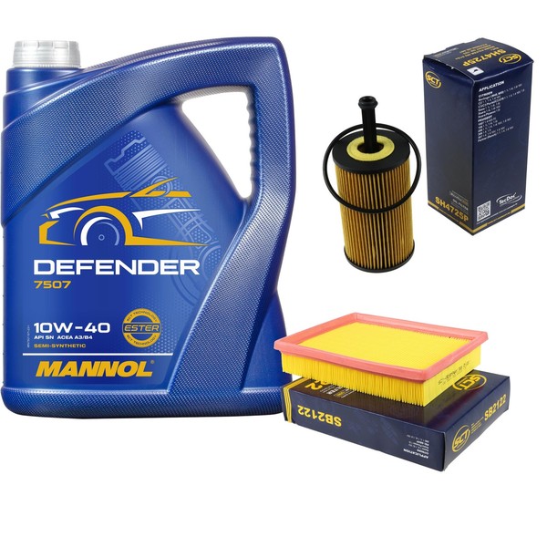 SCT Inspektionspaket 5L Mannol 10W-40 FüR Peugeot 206 CC 1.6 16V 1.4I 1.1I-image