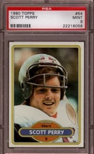 1980 TOPPS # 54 SCOTT PERRY "ONLY 6 HIGHER" SAN FRANCISCO 49ERS PSA 9 MINT