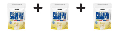 3 x Weider Protein 80 Plus (500g) Banana (59,97 EUR/kg)