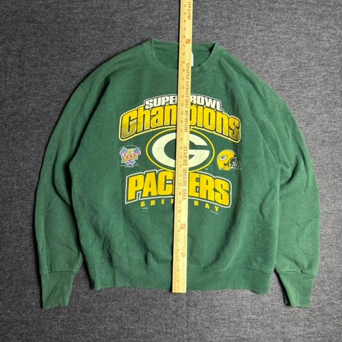 Vintage 1997 Green Bay Packers Super Bowl XXXI Champions Green Crewneck Size XL - Picture 6 of 7