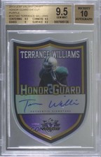 2013 Leaf Valiant Honor Guard Purple 6/15 Terrance Williams BGS 9.5 Auto 0s3