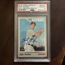 2019 Topps Heritage Real One Kyle Tucker #ROA-KT PSA 10 GEM MT Rookie Auto RC
