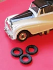 ""NEW""BLACK TREADED RUBBER TYRES SUIT DINKY S/WRAITH, PHANTOM V , S/CLOUD ETC