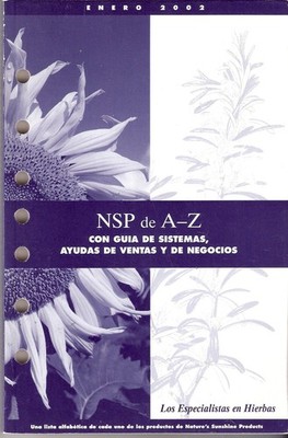 NSP de A-Z (Nature's Sunshine A-Z) Con Guia De Sistemas, Ayudas De Vantas Y ...