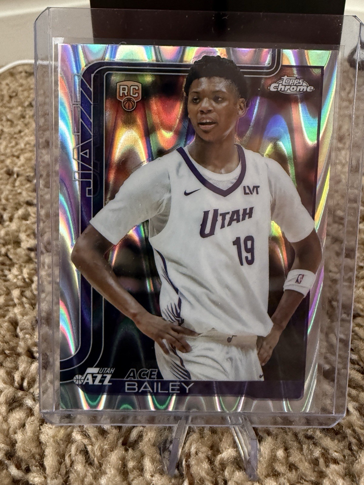 2025 Topps Chrome Ace Bailey Utah Jazz Rookie #255 NBA Basketball Card