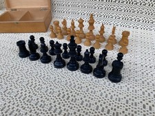 Schachfiguren Holz Vintage