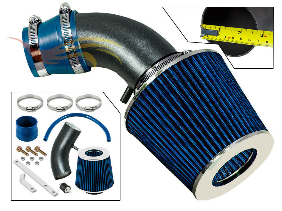 BCP RW BLUE For 01-05 Hyundai Accent 1.6L L4 Air Intake Kit System +Filter