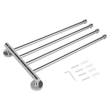 Swivel Towel Rack Wall Mounted, Stainless Steel Bathroom Towel Rack Swing Out...