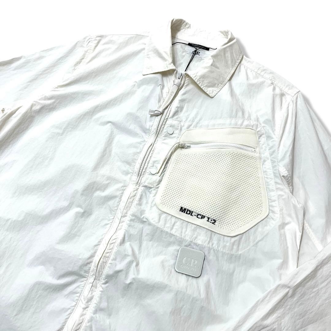 C.P.COMPANY Flat Nylon Shirt Jacket White L thumbnail 3