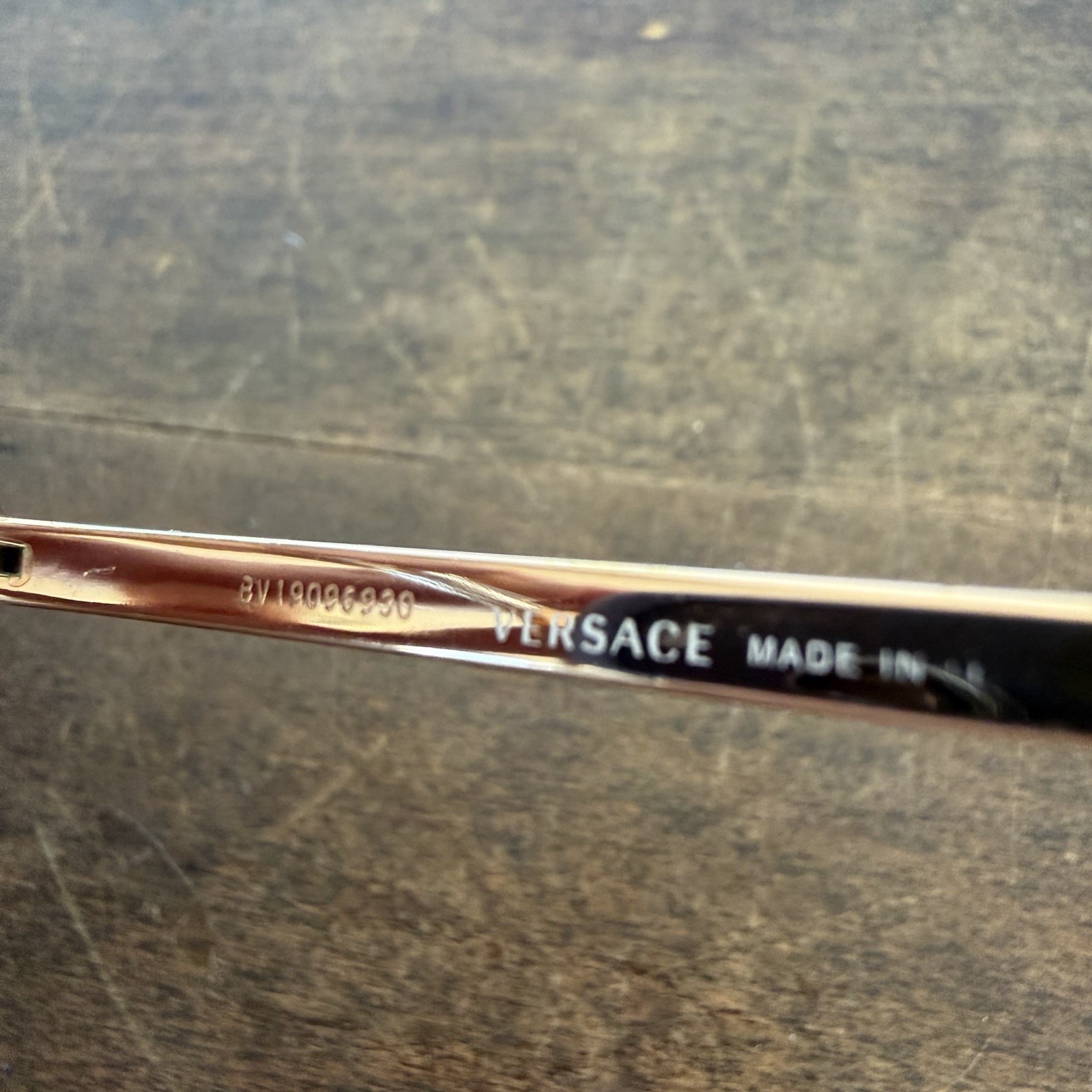 VTG Versace 3262 B  5215 Clear Rose Gold Eyeglasses Frames Only 54 16 140 READ thumbnail 7