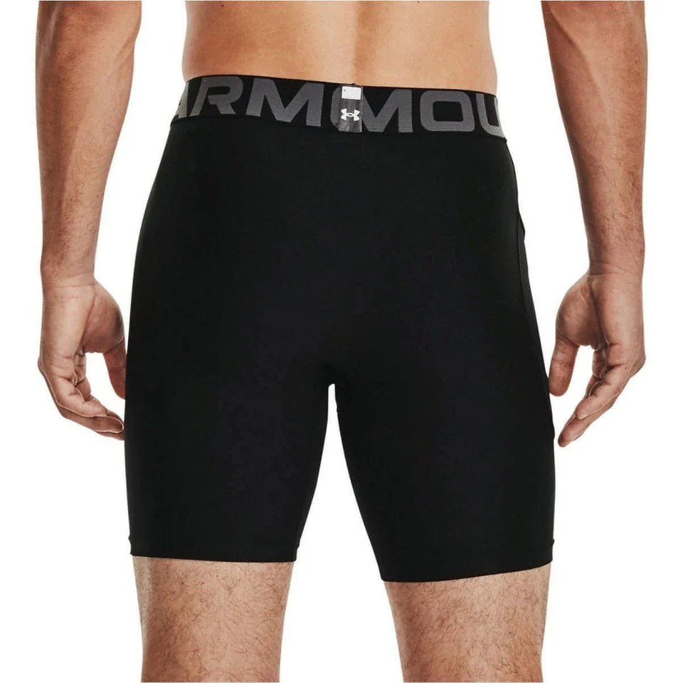 Under Armour HeatGear Mens Compression Shorts Black Gym Base Layer Short Tights - Image 2 of 4