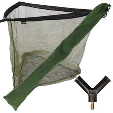 Fishing Landing Net 36" Large Soft Mesh Metal Spreader Carp Coarse + Stink Bag