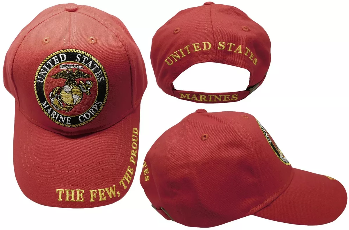 US Military Marines The Few The Proud Logo Red Baseball Cap