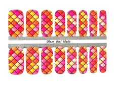 Pink Mermaid Nail polish strips / Nail Wraps / Nail Stickers