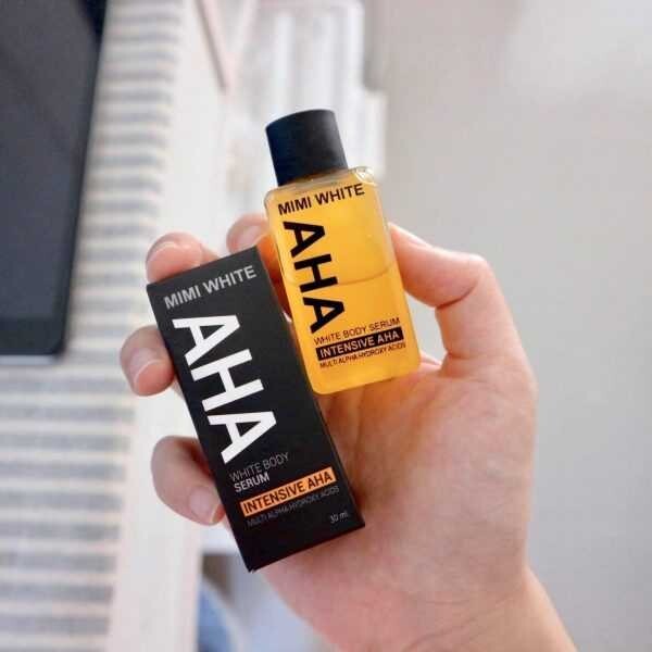 x10 AHA white by MIMI Body serum Black sun dull skin color uneven