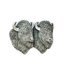 Double Bison Belt Buckle