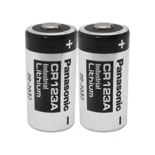 Panasonic CR-123 3V Photo Lithium Batteries CR123- 2 pk EXP 12/2028