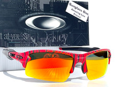 NEW Oakley FLAK 2.0 Red Tiger Stripes POLARIZED Galaxy Ruby Lens Sunglass 9188