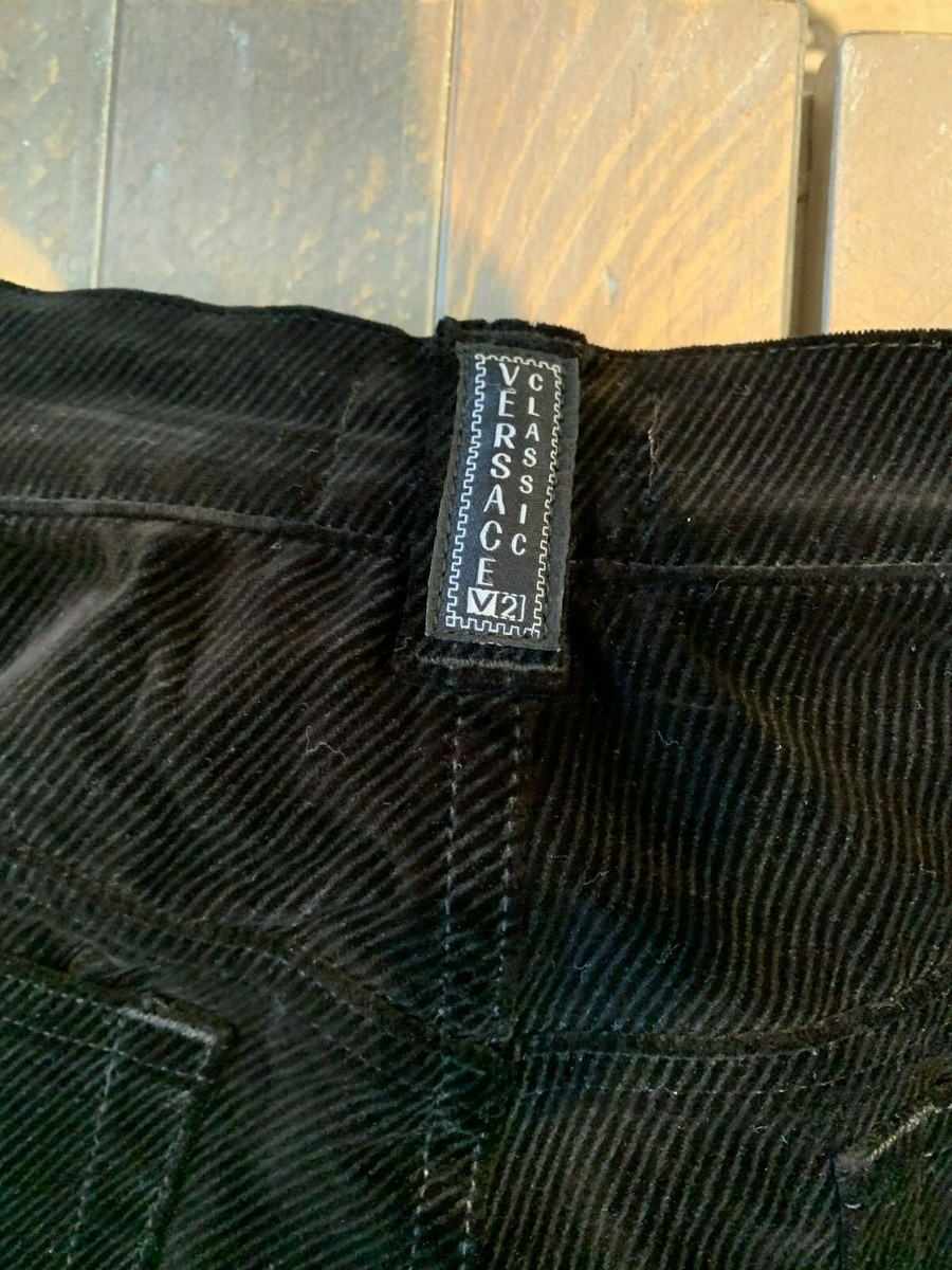 VERSACE classic V2 スペイン製　タック　ウール　スラックス VERSACE CLASSIC V2 1tuck Slacks Black W35 ヴェルサーチ 1