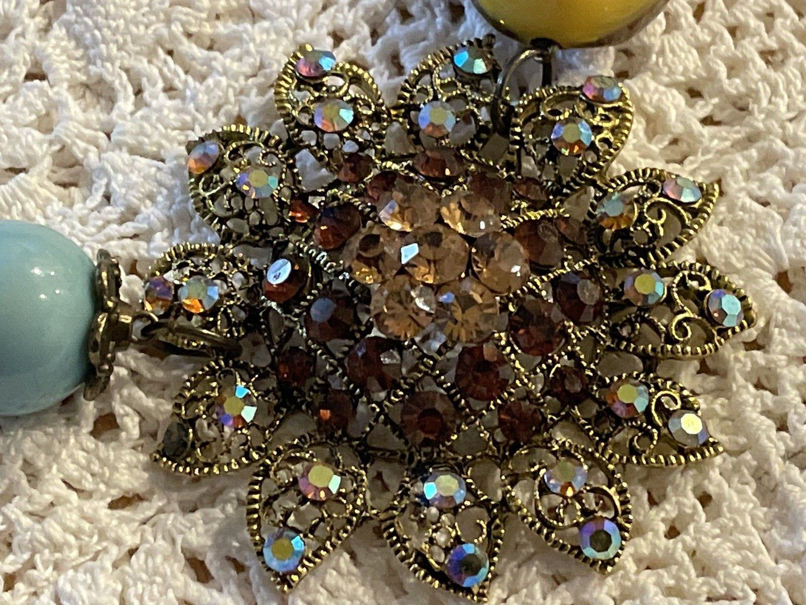 Plunder May Necklace Statement Chunky Rhinestone - image 2