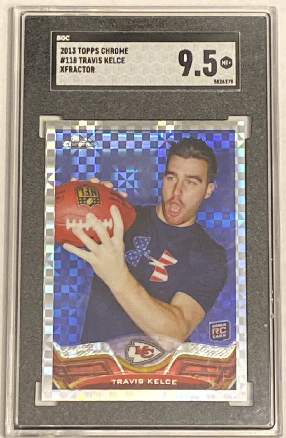 2013 Topps Chrome #118 Travis Kelce Xfractor Rookie SGC 9.5 MT+
