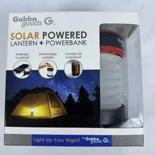 Gabba Goods Solar Powered Lantern Plus Powerbank, Solar Lantern Solar Powerbank.