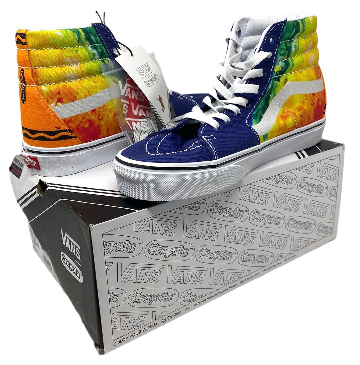Vans Off The Wall Men's X Crayola SK8-Hi Mashup Melt Hi-Top Vans Off The Wall Men's X Crayola SK8-Hi Mashup Melt Hi-Top
