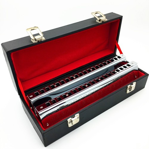 Double Row Bass Ensemble Harmonica Professional Mouth Organ Bass Harmonica Gift - Picture 10 of 11