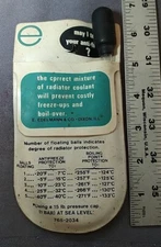 Edelmann Co Dixon Illinois Ill Antifreeze Pocket Gas Station Attendant Tester