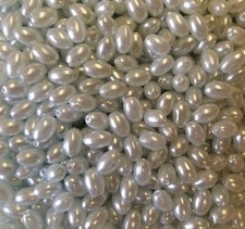 1,000 pcs Blue Loose Artificial Plastic Pearls 6mm x 9mm Oval Rice Beads Crafts