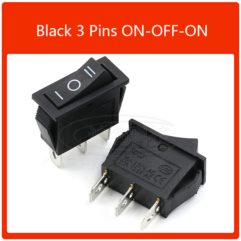 On Off Switch 5X SPDT 3-Position On/Off/On Rectangular Rocker Car ...