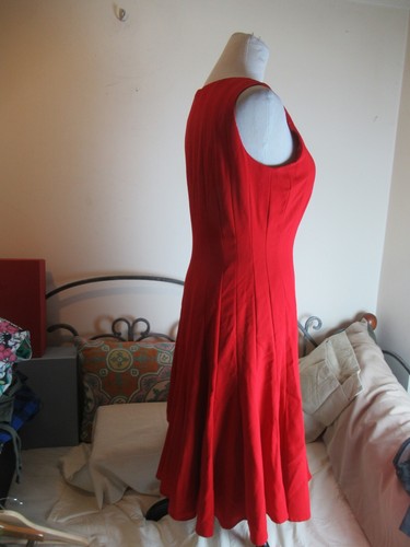 Calvin Klein Dress Women's Size 10 Red Lined - Picture 2 of 5