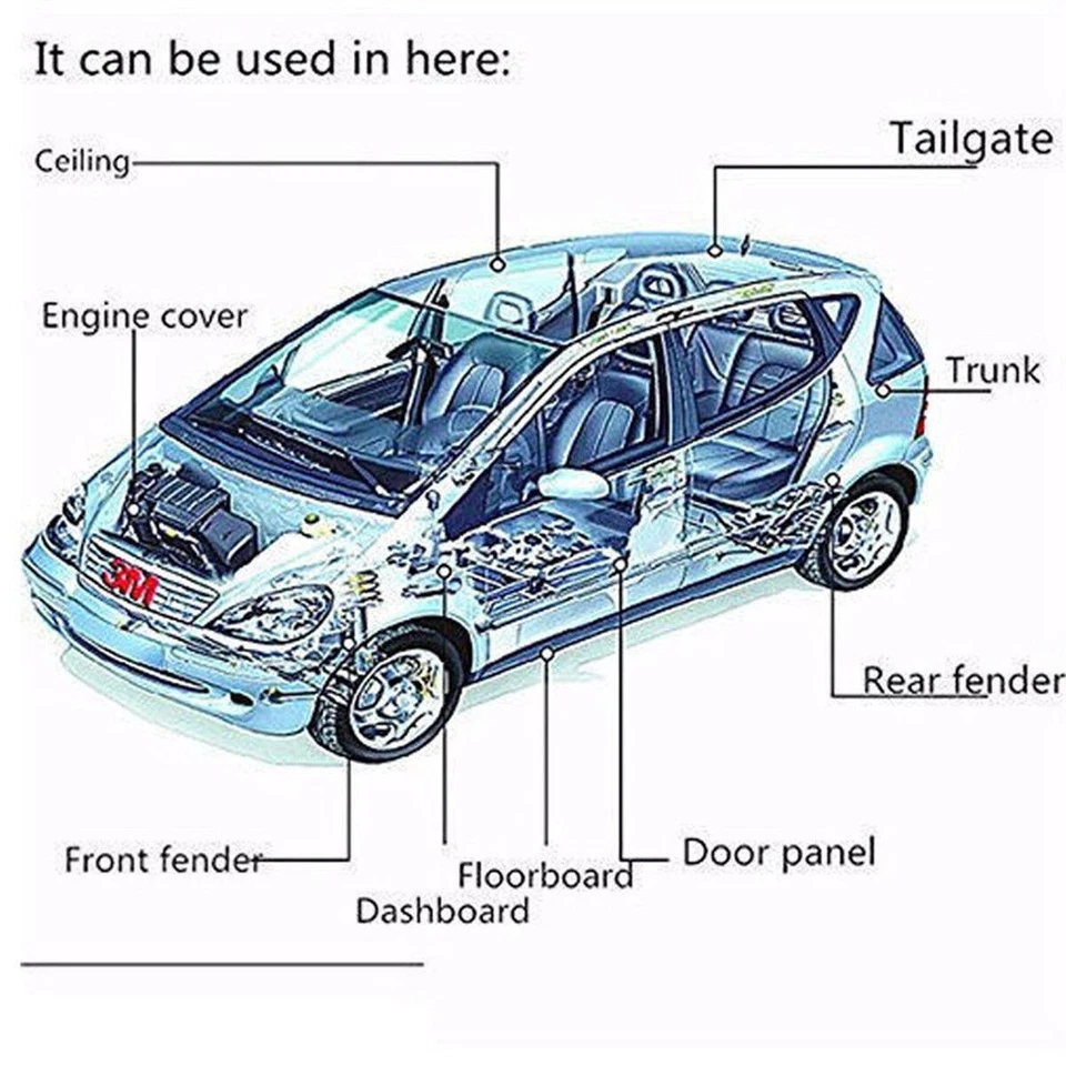 1.4M 10mm Material Mat Pad Car Firewall Sound Deadener Heat Insulation Deadening - Image 4 of 4