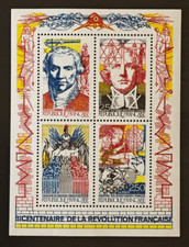 SERIE TIMBRES 2667-2670 NEUF XX LUXE - BICENTENAIRE DE LA REVOLUTION  BLOC