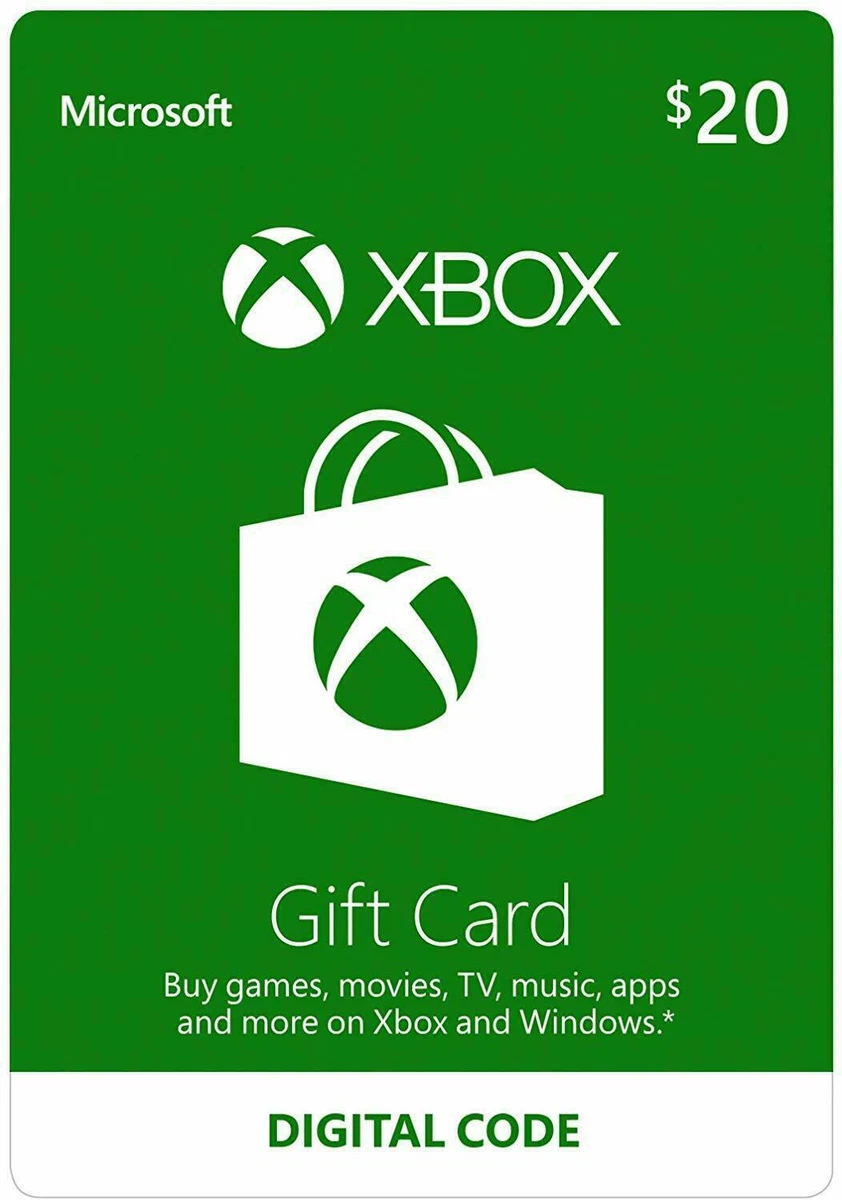 Carta regalo Xbox Live USD 20