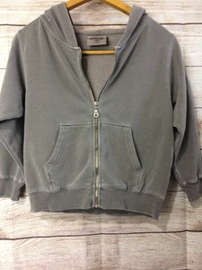 hooded zip up distressed cropped cardigan