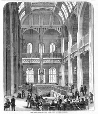 ASTOR LIBRARY BOOKS VIEW OF THE INTERIOR NEW YORK ARCHITECTURE JOHN JACOB ASTOR