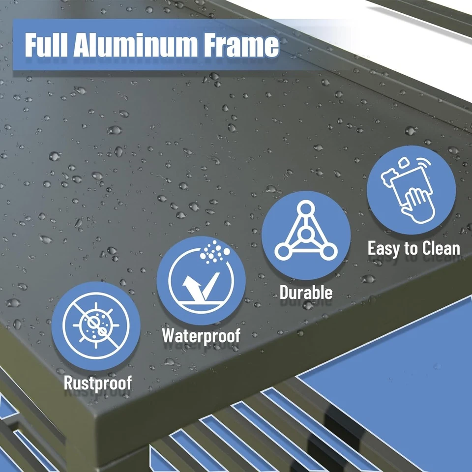 Isla de cocina Domi con fregadero de aluminio, grifo, escurridor y estantes de almacenamiento Foto 4 de 4