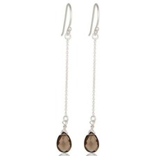 Handmade 925 Silver Black Onyx White Topaz Designer DROP Earring Amazing Jewelry