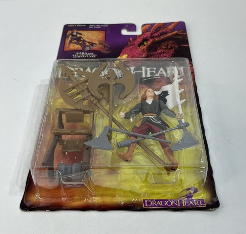VINTAGE 1995 Dragon Heart action figure KARA w With Axe Chopping Combat Cart - Picture 5 of 6